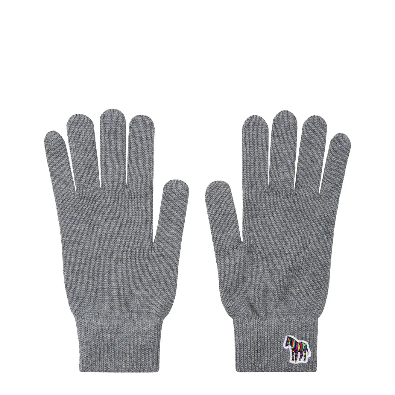 Paul Smith Zebra Logo Wool Gloves Grey Menswear Yards Store