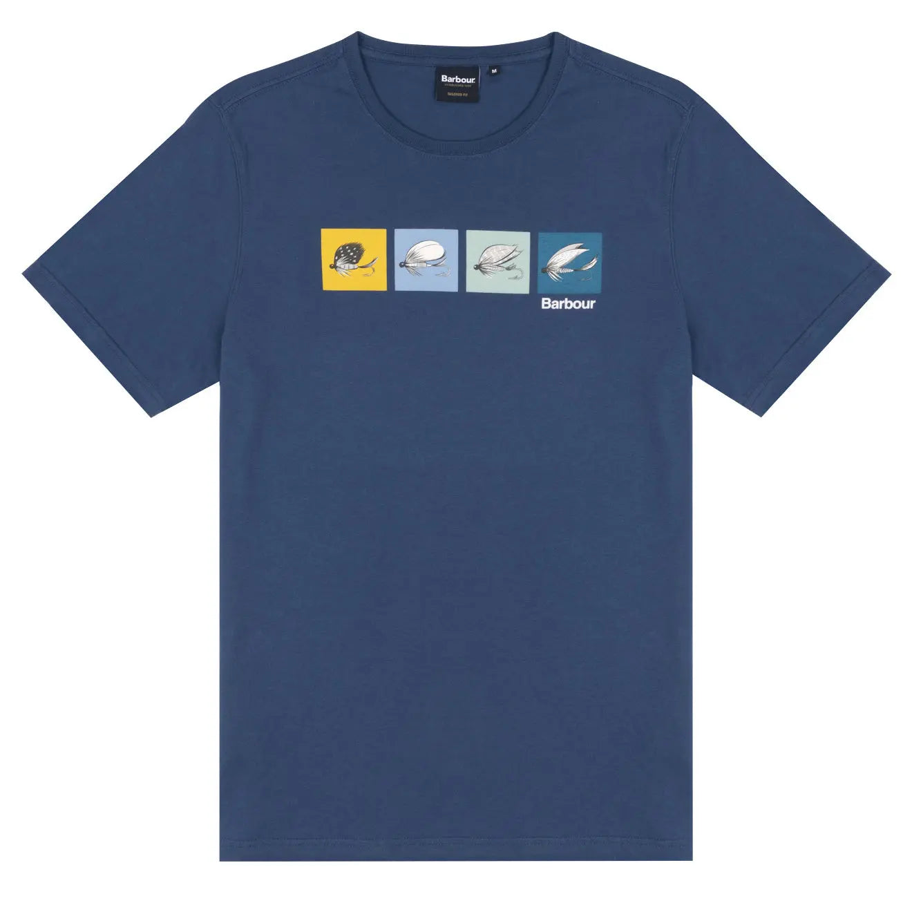 Barbour Fly Fish T-Shirt Estate Blue