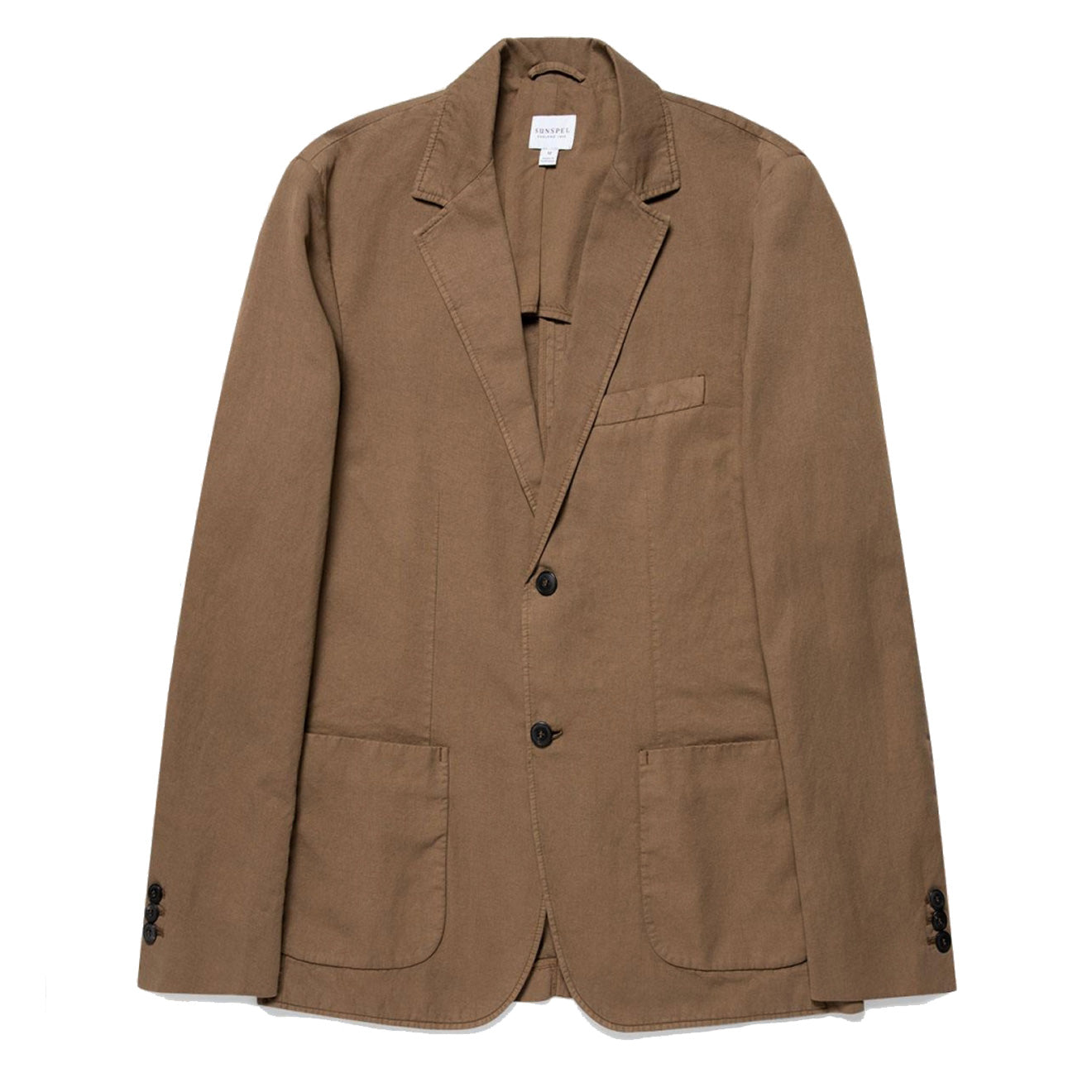 Unstructured Linen Jackets - Tan