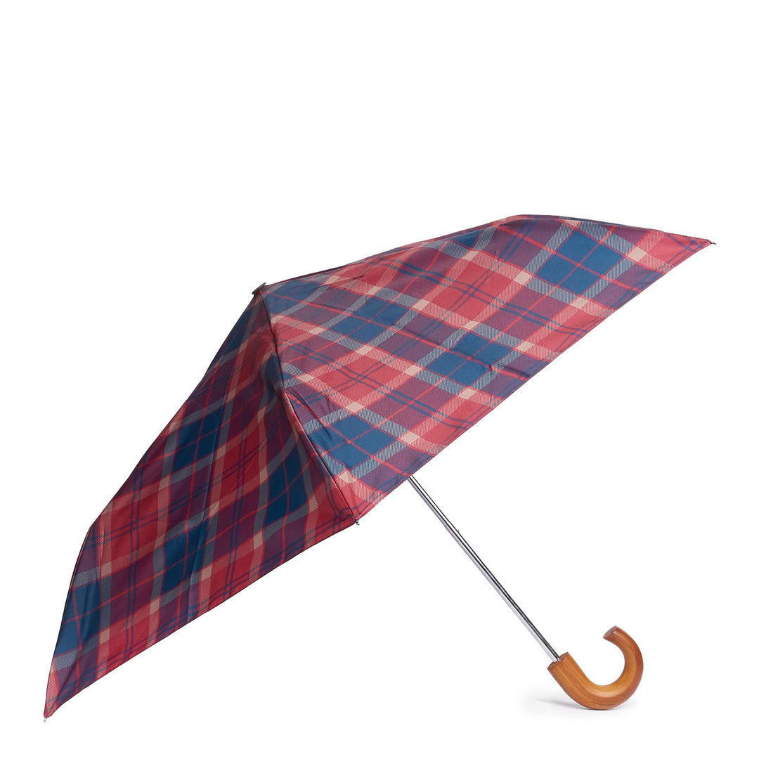 Barbour Tartan Mini Umbrella Cranberry Menswear Yards Store