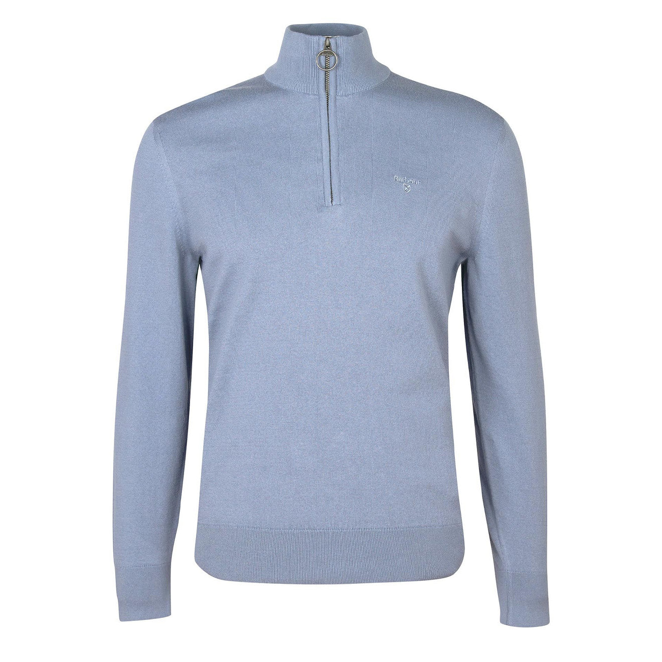 Barbour Taines Half-Zip Knit Washed Blue | Yards Store Menswear