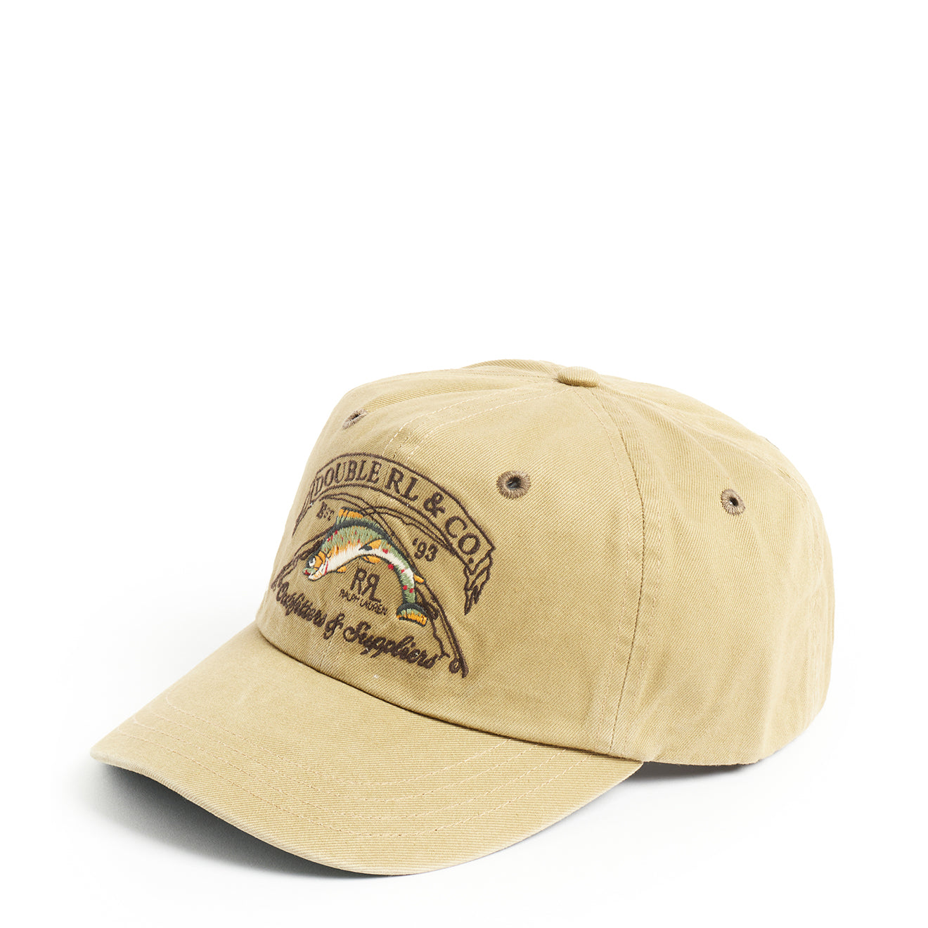 RRL by Ralph Lauren Embroidered Twill Ball Cap Khaki | Yards Store