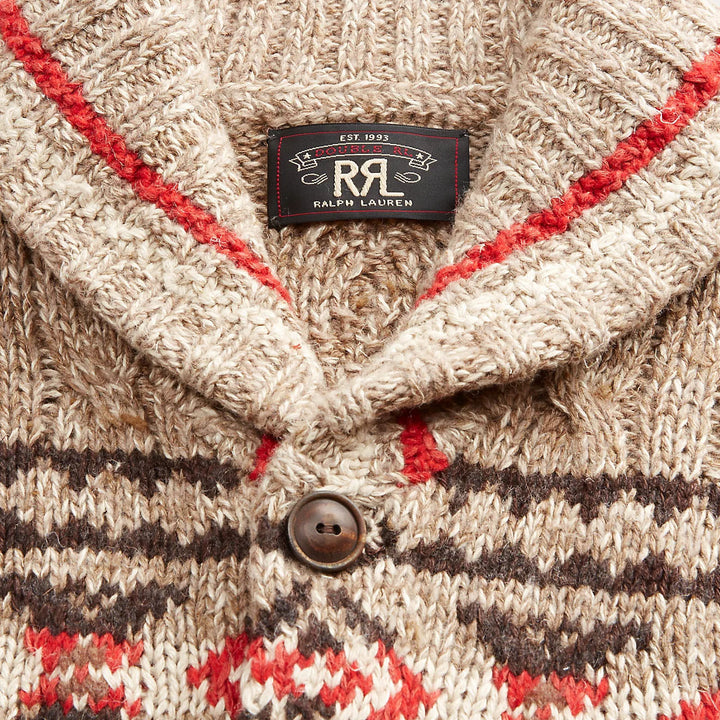 RRL by Ralph Lauren Hand-Knit Linen-Blend Cardigan Brown Multi - – Yards  Store