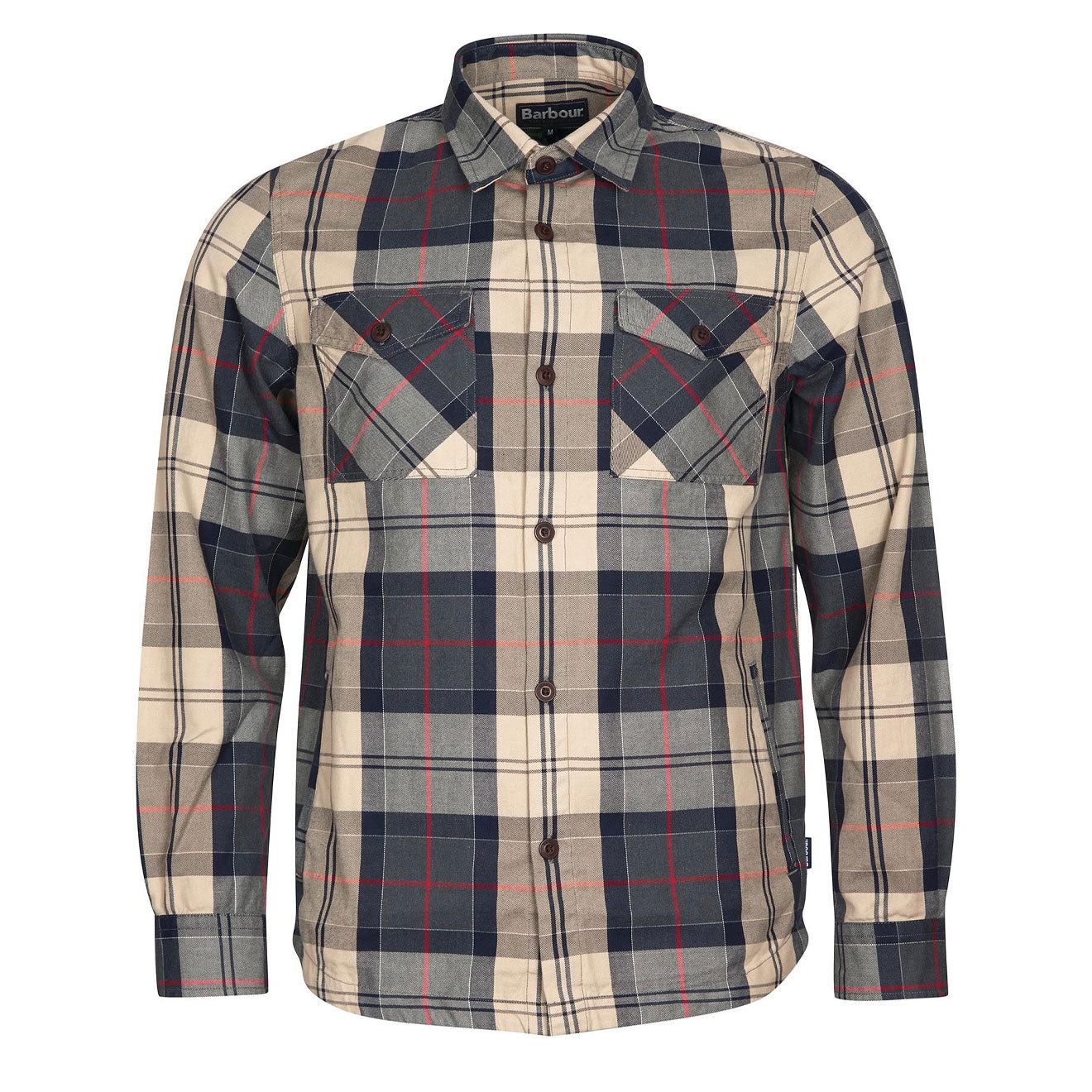 Barbour Canwell Overshirt Stone Tartan - Menswear | Yards Store