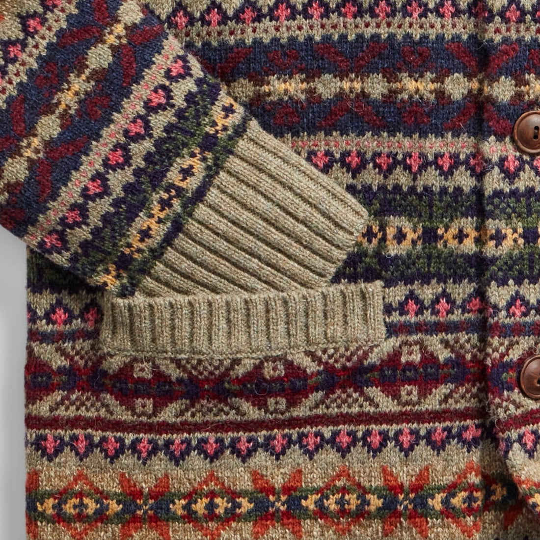 RRL by Ralph Lauren Fairisle Shawl Cardigan Fairisle Multi - Yards