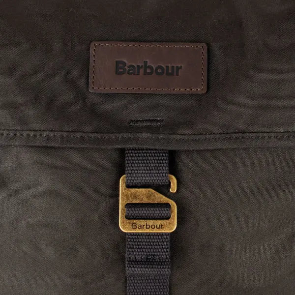 Barbour Essential Wax Backpack Olive - Yards Store Menswear