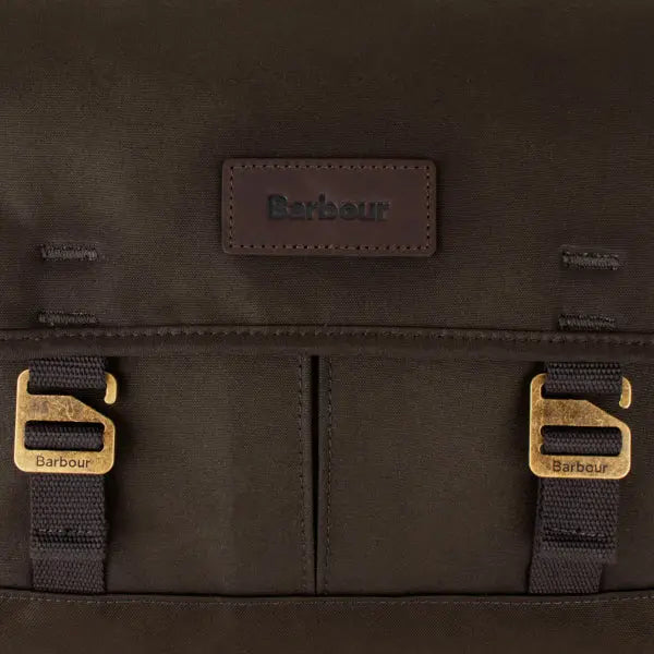 Barbour Essential Wax Messenger Bag Olive Menswear Yards Store