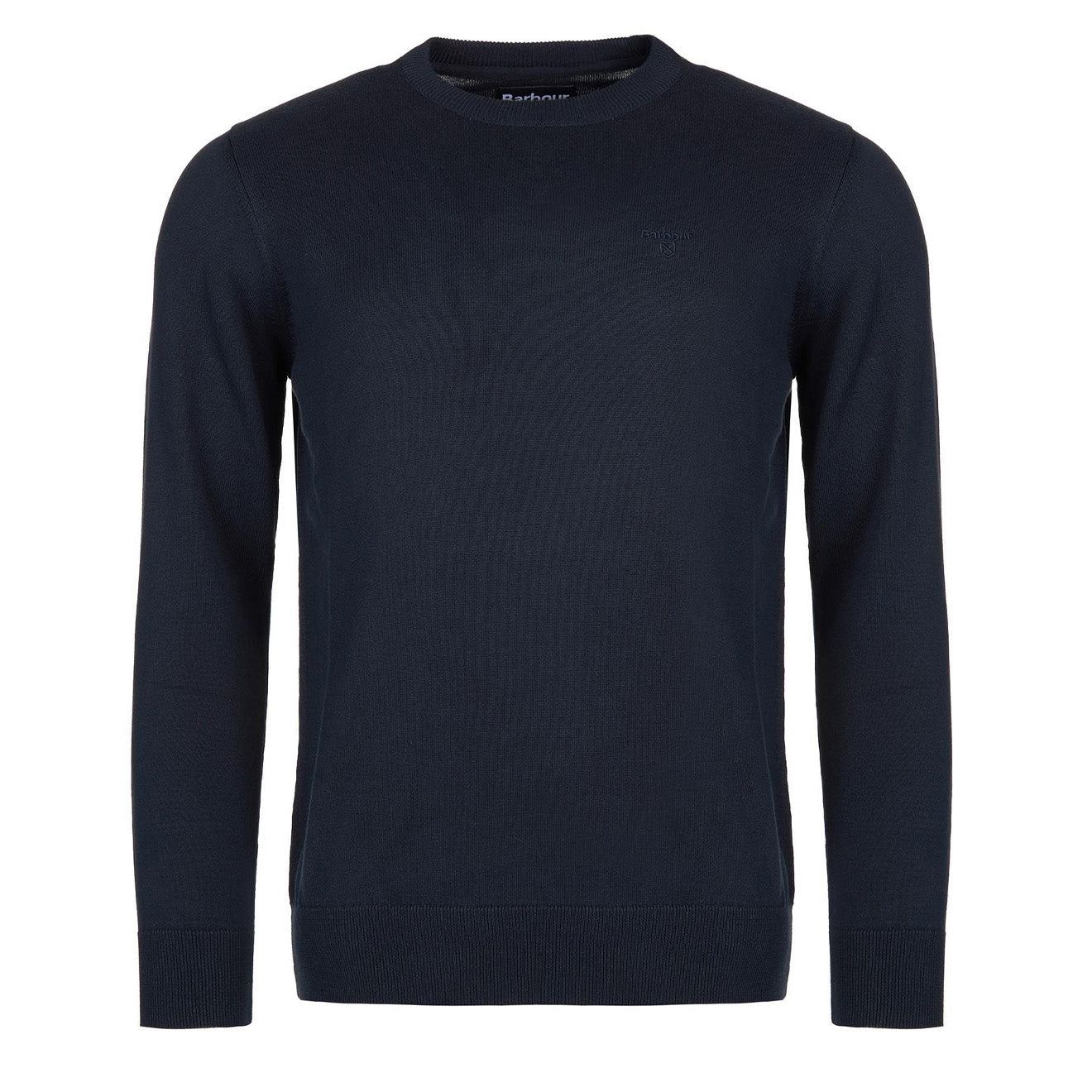 Barbour Pima Cotton Crew Neck Navy | Yards Store Menswear